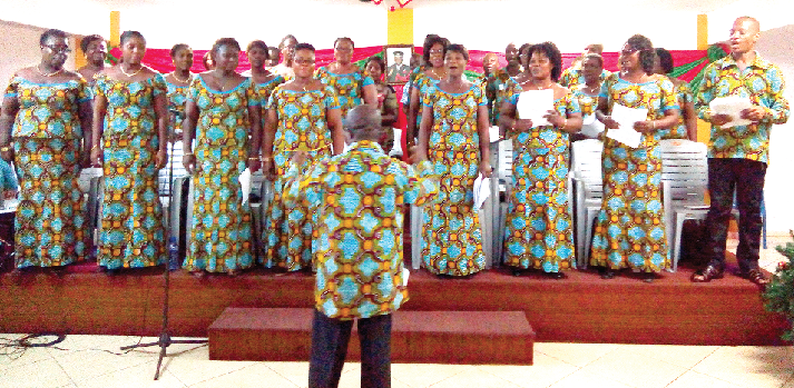  The Fire Service Choir performing at the event. Picture: OWUSU INNOCENT.